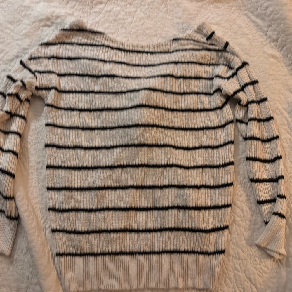 Market & Spruce Off-the-Shoulder Striped Sweater